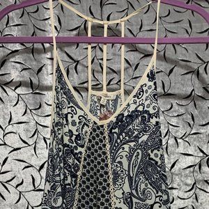 En Creme Boho Sleeveless Tank Top size M